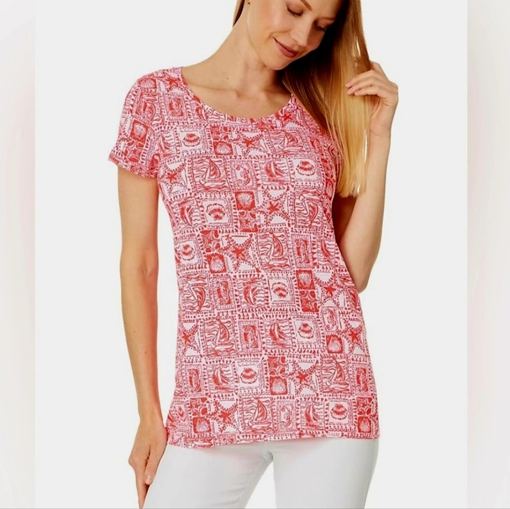 NWT Lilly Pulitzer Etta Scoop-neck Top. Size XL